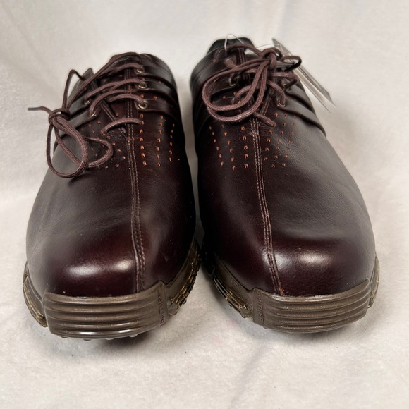 Adidas Tour360 LTD WD Golf Shoe Spiked Men 12 D Burgundy Leather 3D Fit Foam NWT - Picture 4 of 15